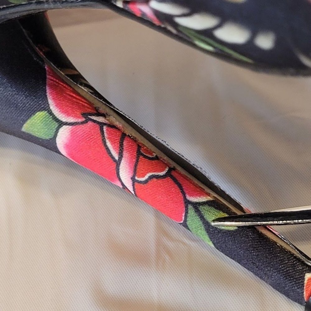 Iron Fist Society Suicide Roses Polka Dots Leopard Print Retro Rockabilly Size 9 - Picture 10 of 12